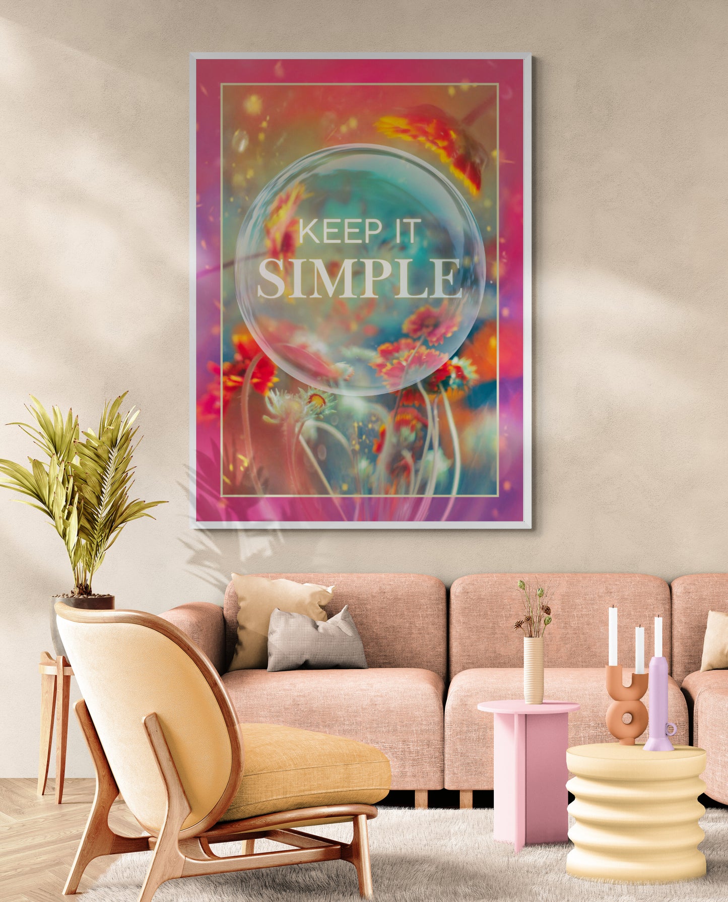 Keep It Simple (Flower Bubble) – Wall Art
