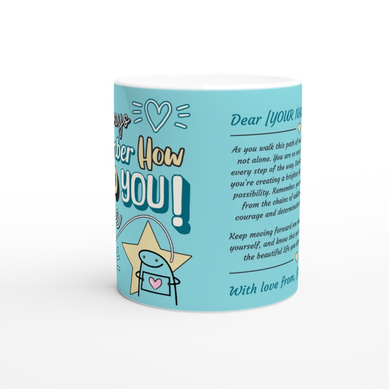 Personalised Letter to a Loved One in Recovery (Blue) – Mugs