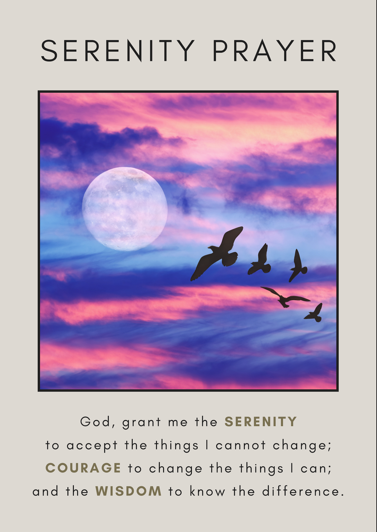 Serenity Prayer – Wall Art