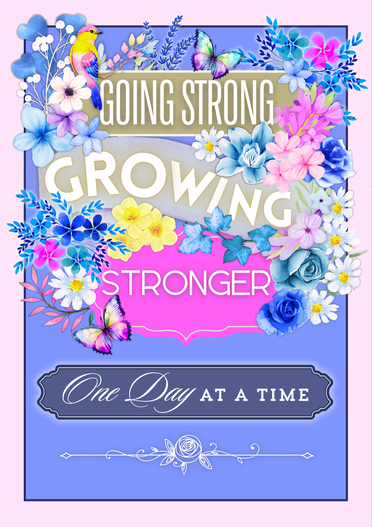 Going Strong, Growing Stronger (White & Beige) – Wall Art