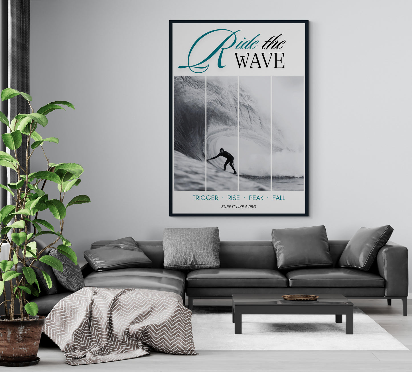 Ride The Wave (Blue) – Wall Art