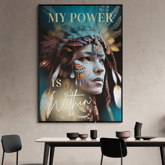 My Power is Within (Blue) – Wall Art