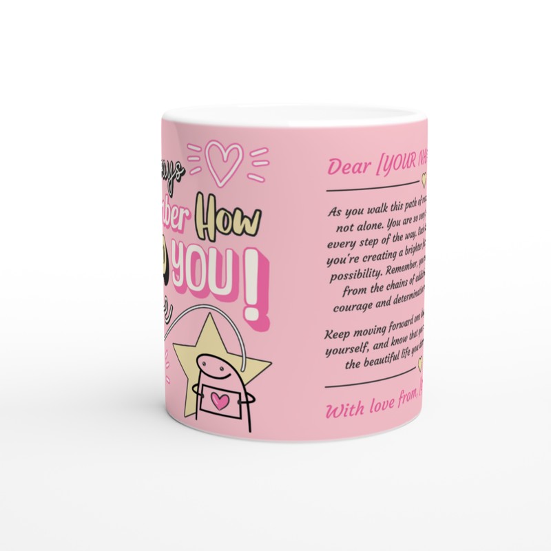 Personalised Letter to a Loved One in Recovery (Pink) – Mugs