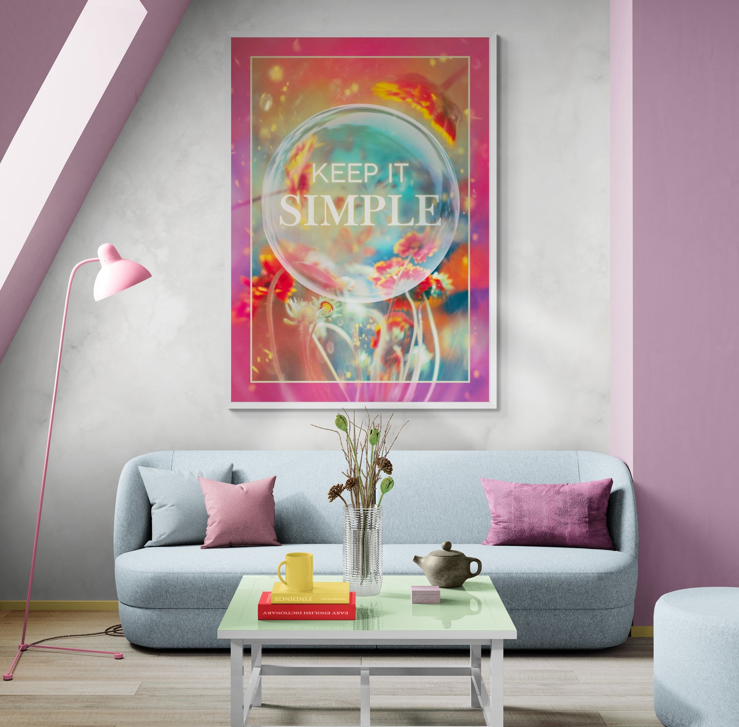 Keep It Simple (Flower Bubble) – Wall Art